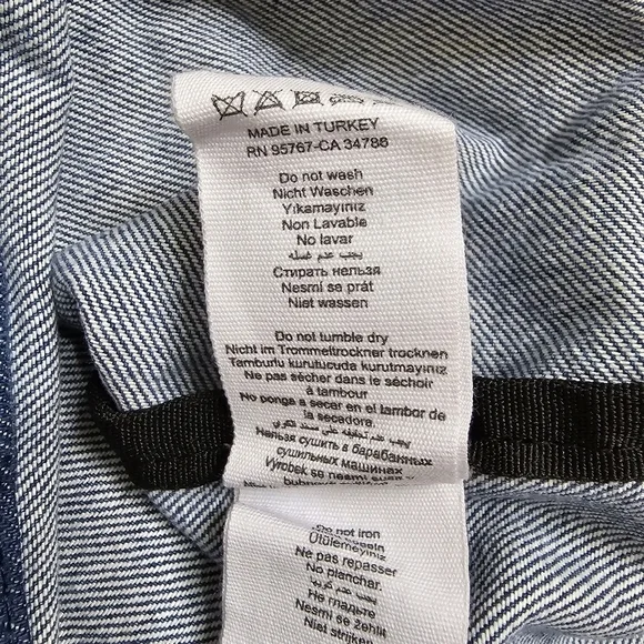 NWT Mavi Rainbow Denim Tote Dump Bag Carryall All For Love 100% Cotton - Picture 8 of 9